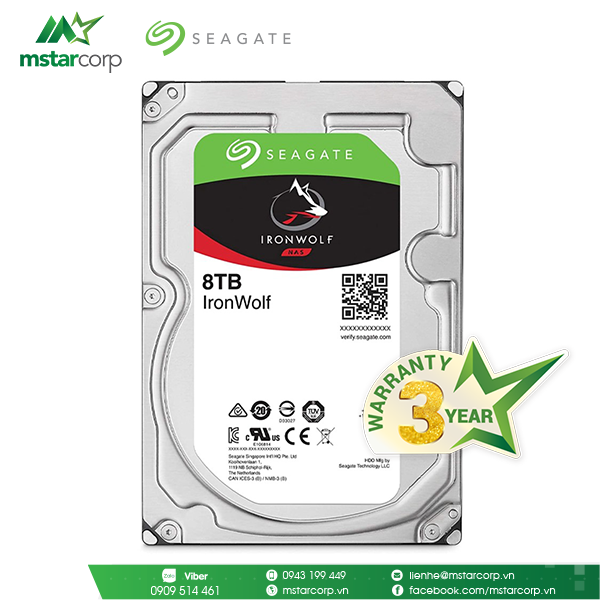 HDD Seagate IronWolf 8TB - ST8000VN004
