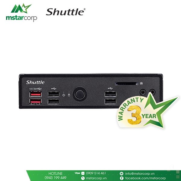 Máy tính mini Shuttle XPC Slim Fanless DS20U3 - i3 10110U