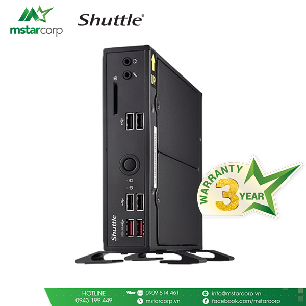 Máy tính mini Shuttle XPC Slim Fanless DS20U3 - i3 10110U