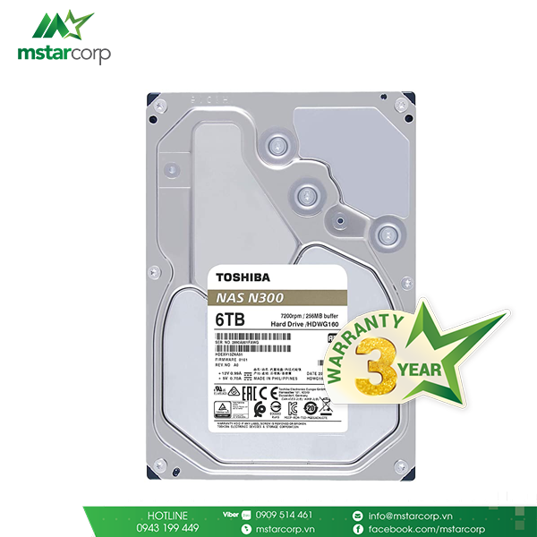 HDD NAS Toshiba 6TB HDWG460UZSVA