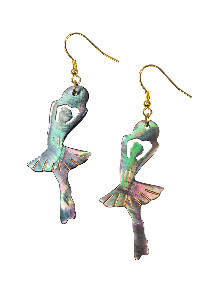 Mermaid - Bông Tai Ngọc Trai Đen Tahiti - Ba Lê BSJ.MGB006 - Bạc 925