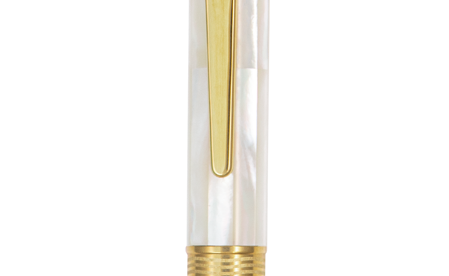  Champion Wave - Bút Bi Ngọc Trai Trắng Bắc Úc - Mạ Titanium Gold 