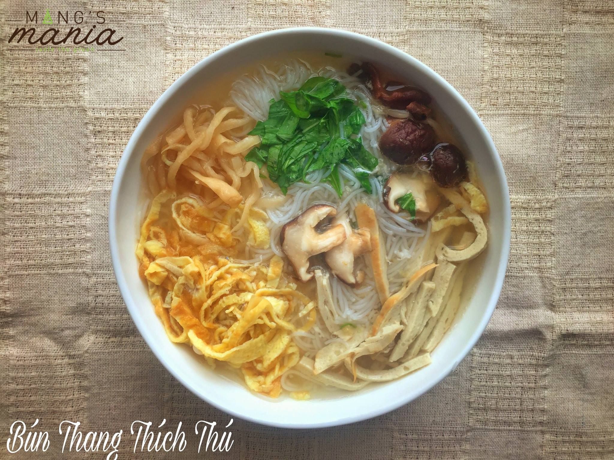  Bún Thang Thích Thú (Noodle with salted radish, Ginger broth, mushroom) 
