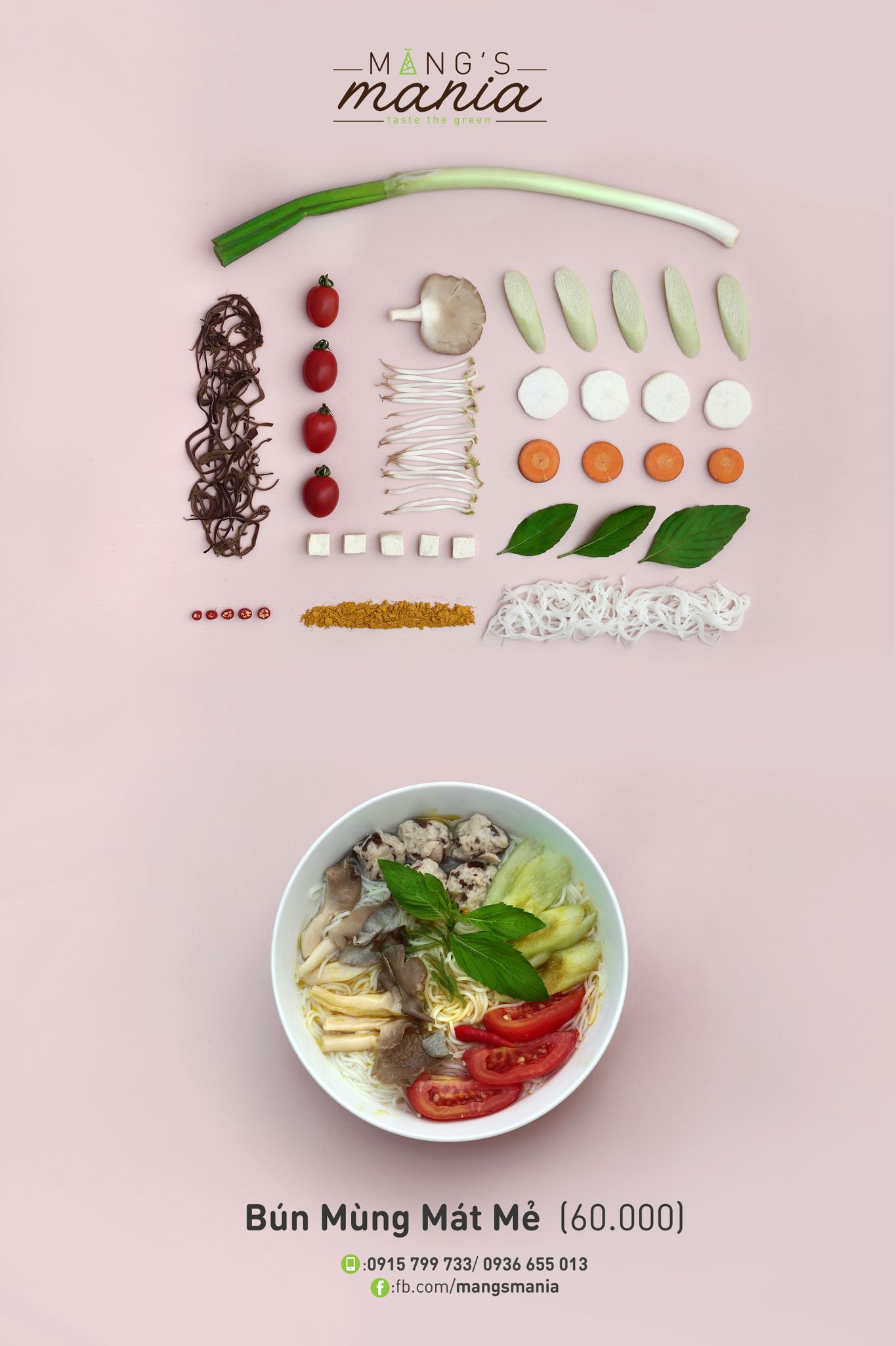 Bún Mùng Mát Mẻ (Noodle with Vegan balls)