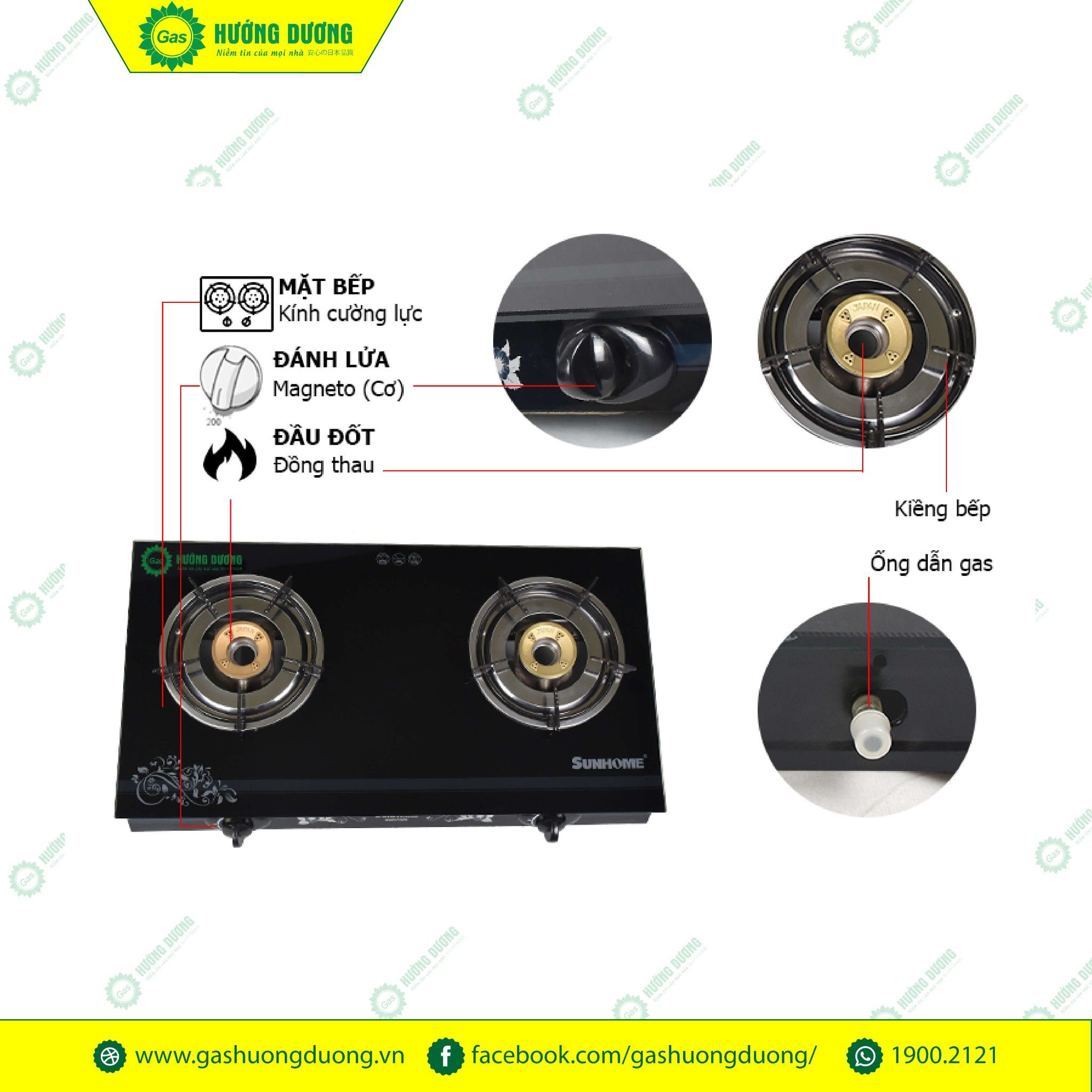 Bếp Gas Dương Sunhome SN2170VG