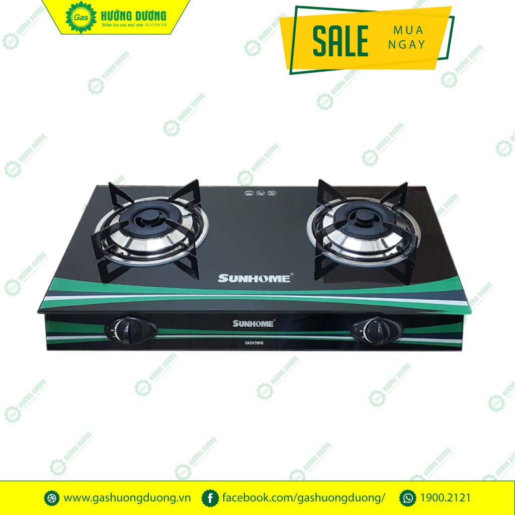 Bếp Gas Dương Mặt Kính Sunhome SN2470VG