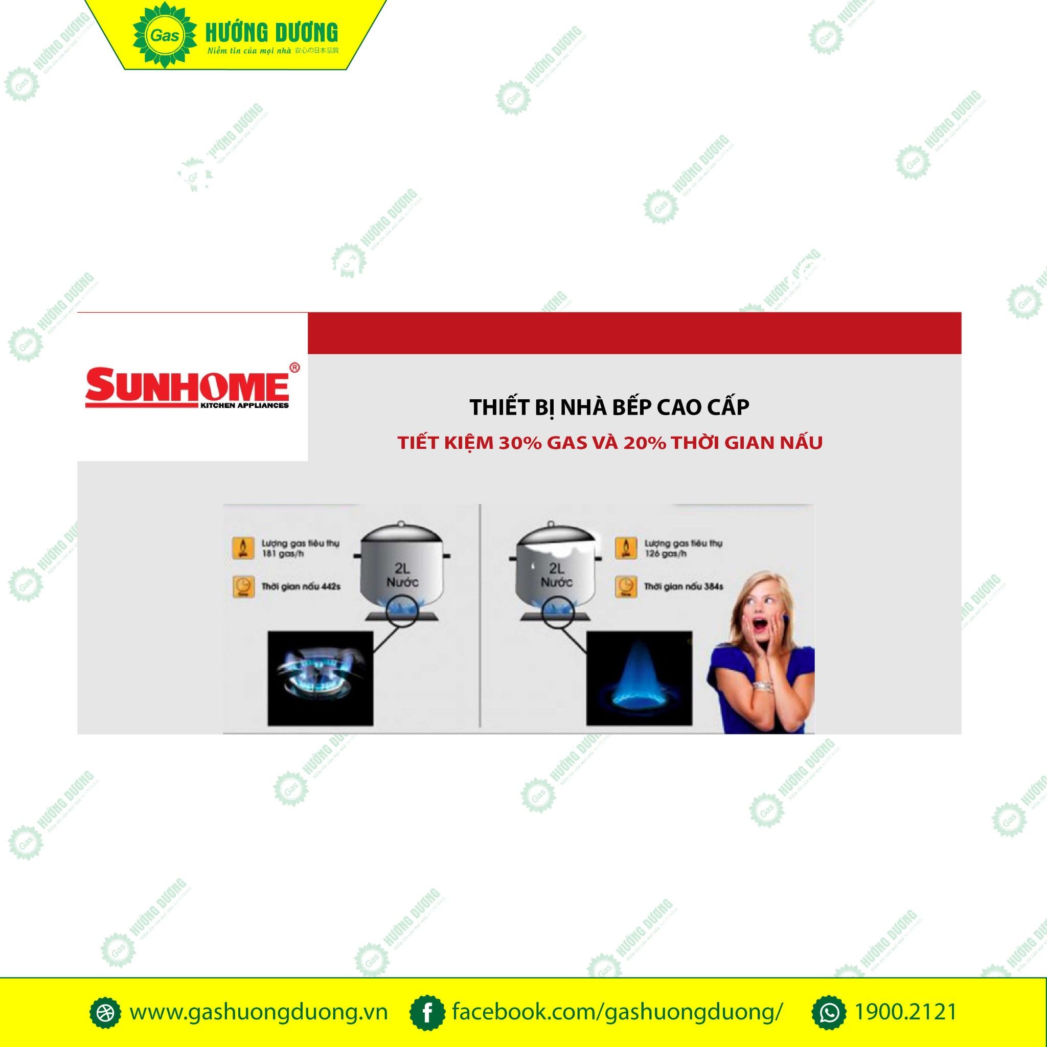 Bếp Gas Dương SunHome SN2107VP