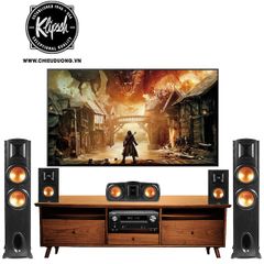 Bộ dàn xem phim Atmos 5.2.1: Loa Klipsch F-300, B-100, C-200 và Ampli Denon X-2600H