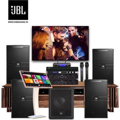 Dàn Karaoke SP008273: (2 cặp) Loa JBL KP4012G2, 2 Cục đẩy Wharfedale Pro XR 2500, Mixer JBL KX180A, Micro JBL VM300, Loa Sub JBL IRX115s, Đầu karaoke VIETK KTV PRO 4TB, Màn hình Karaoke VIETK cảm ứng hồng ngoại 21 inch