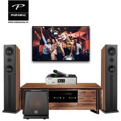 Bộ dàn Karaoke SP008541: Loa Paramax D88 Limited, Ampli tích hợp micro không dây Paramax Z-A450, Loa Paramax SUB-D30