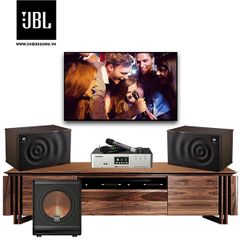 Bộ dàn Karaoke SP008637: Loa JBL MK 10, Ampli tích hợp micro không dây Paramax Z-A450 và Loa Paramax SUB-A30