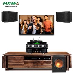 Bộ dàn Karaoke SP007183: Loa Paramax Pro-C10, Bộ đẩy Paramax DA-2500, Mixer Karaoke Paramax DX-2500, Micro Paramax SM-1000 và Loa Paramax Sub-4500D