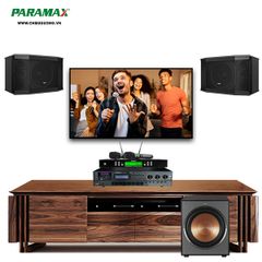 Bộ dàn Karaoke SP007184: Loa Paramax Pro-C12, Amply Boston Ba300, Micro Paramax SM-1000 và Sub Klipsch R-100SW