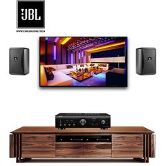 Dàn âm thanh treo tường : Ampli Denon PMA-800NE và 2 Loa JBL Control 25