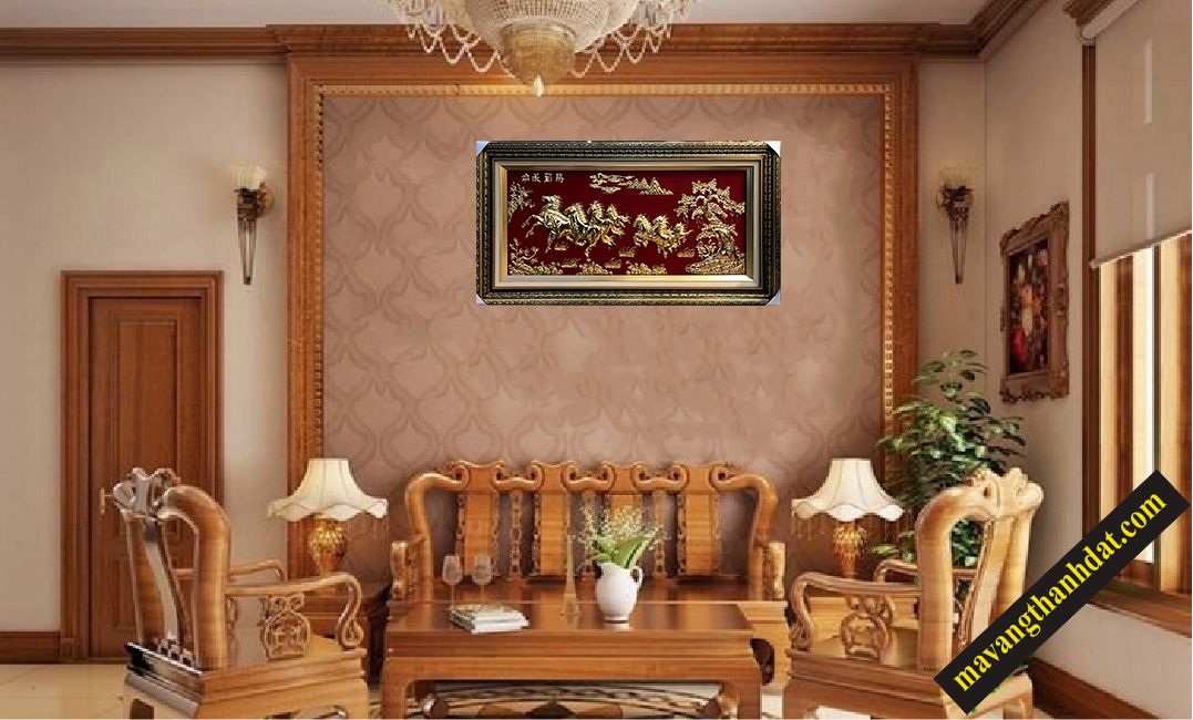 Mã đáo thành công mạ vàng 24k 80 x 120