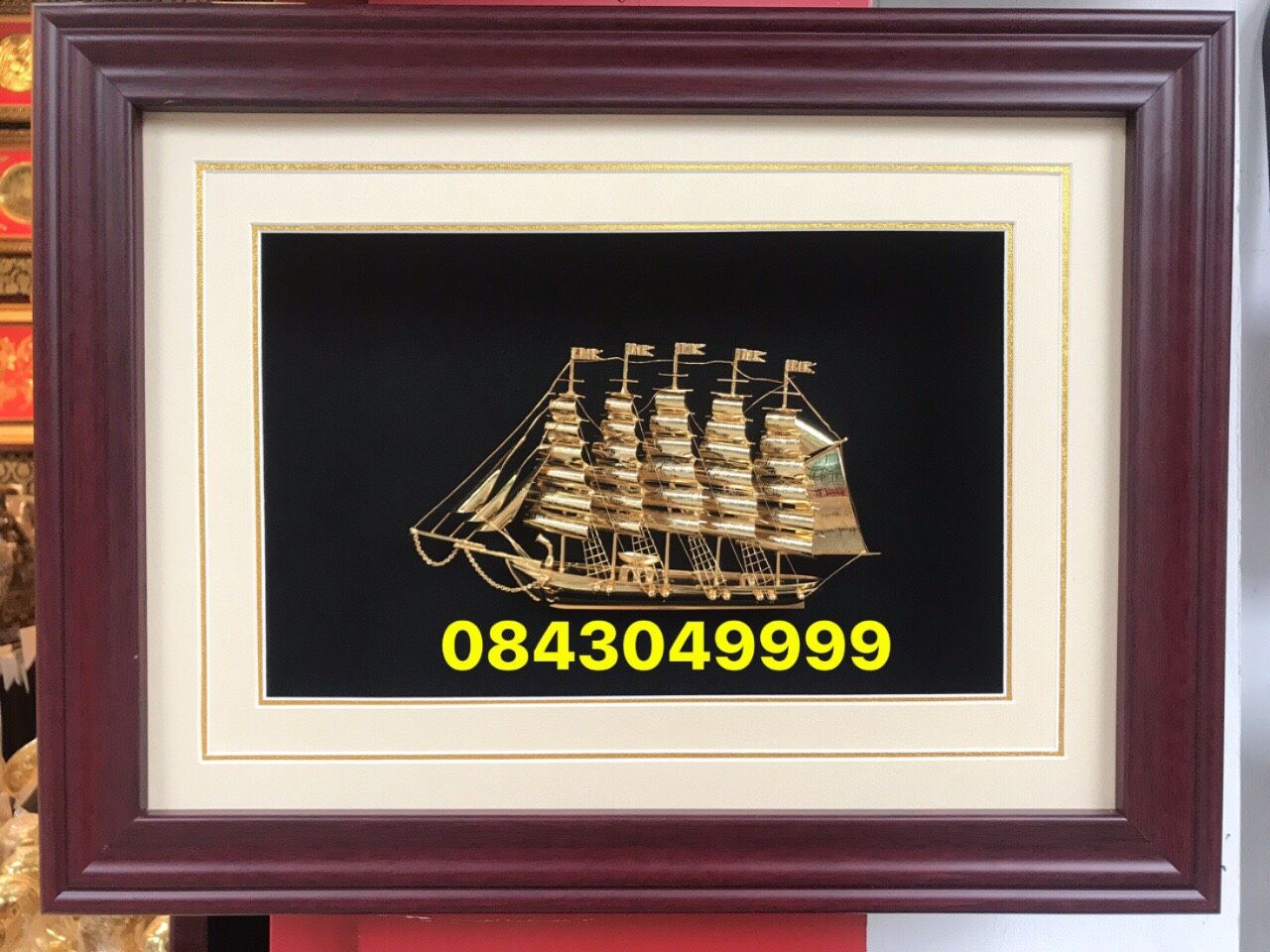 Tranh Thuyền Buồm Mạ Vàng 24k - H05
