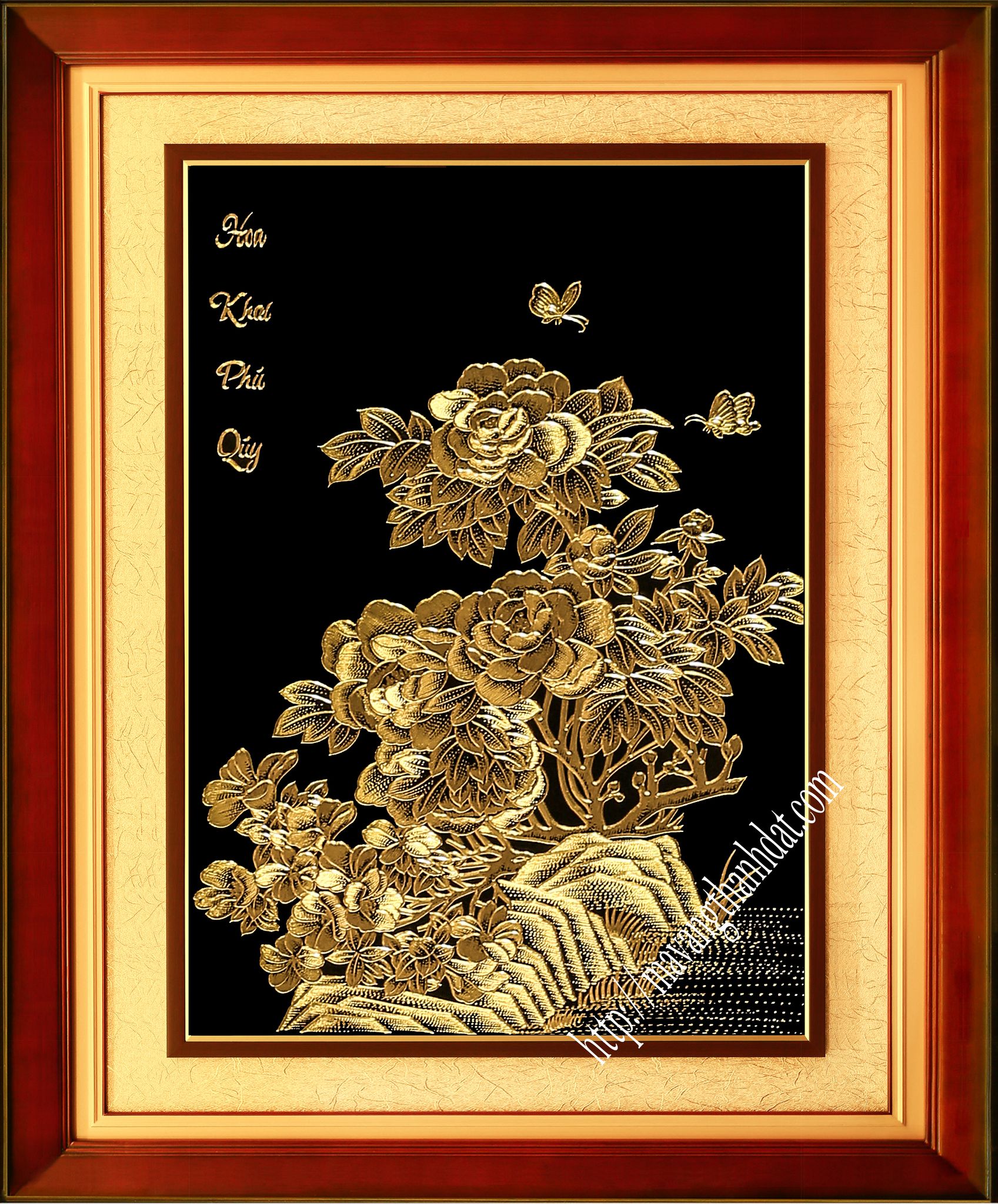 Tranh Hoa khai phú quý 56 x 76