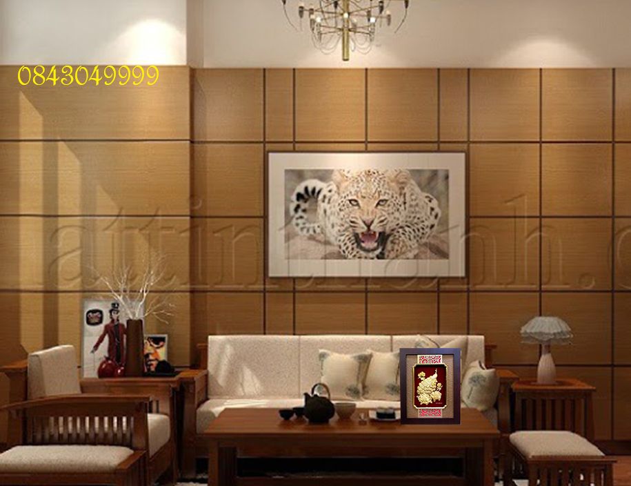 Tranh Như Ý Cát Tường Mạ Vàng 24K