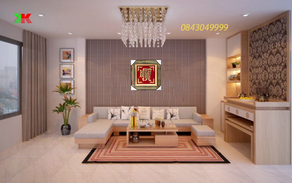 Chữ Thuận Mạ Vàng 24K - 6161