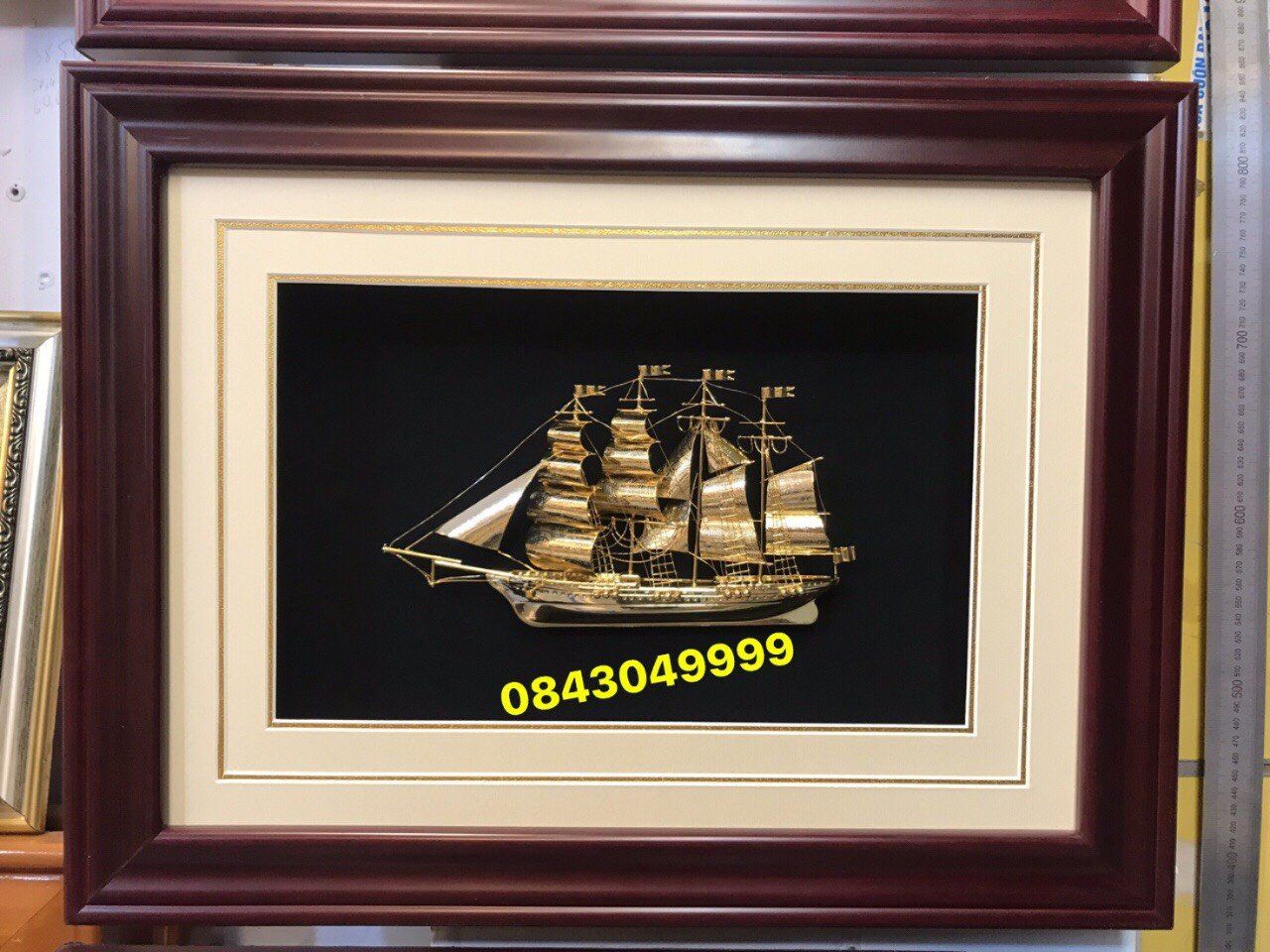 Tranh Thuyền Buồm Mạ Vàng 24K - H005