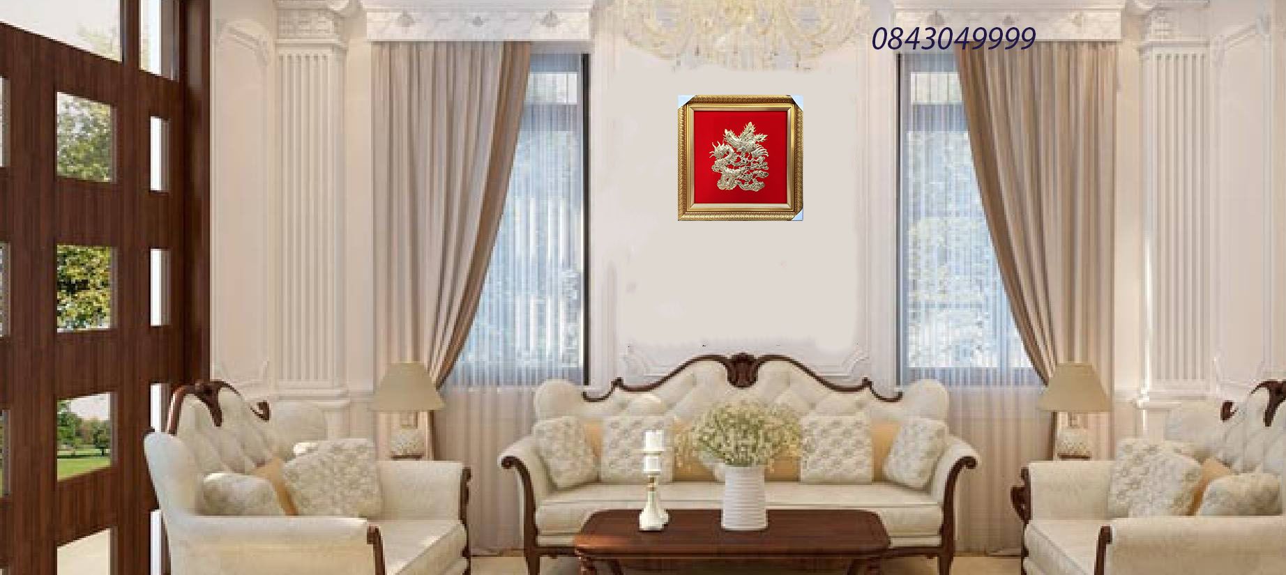 Chữ Đức mạ vàng 24k 98 x 98