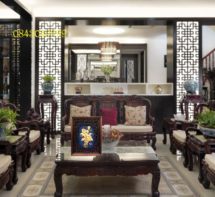 Tranh Hoa Hồng Mạ Vàng 24K - 2532