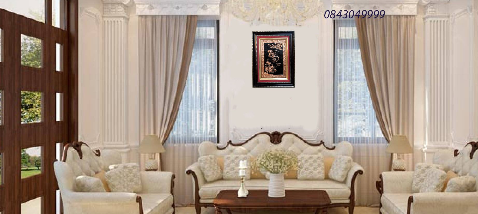 Chữ tâm thư pháp 75 x 108