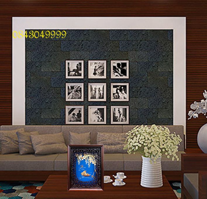Tranh Uyên Ương Hồ Điệp Lá Vàng 24K