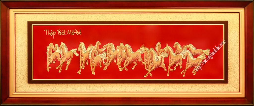 Tranh Thập Bát Mã Đồ 72 x 160