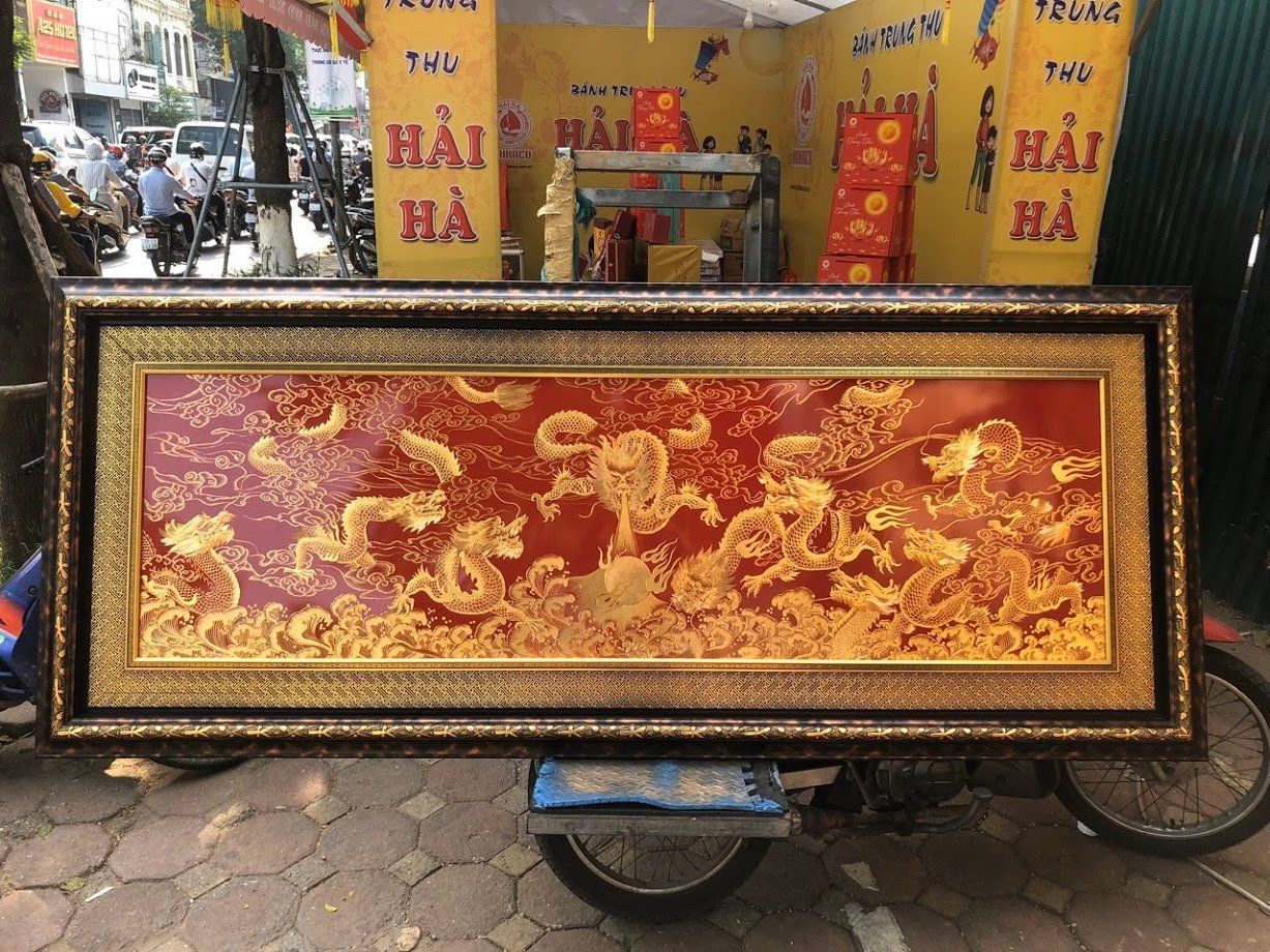 Tranh Cửu Long Quần Tụ 99 x 239