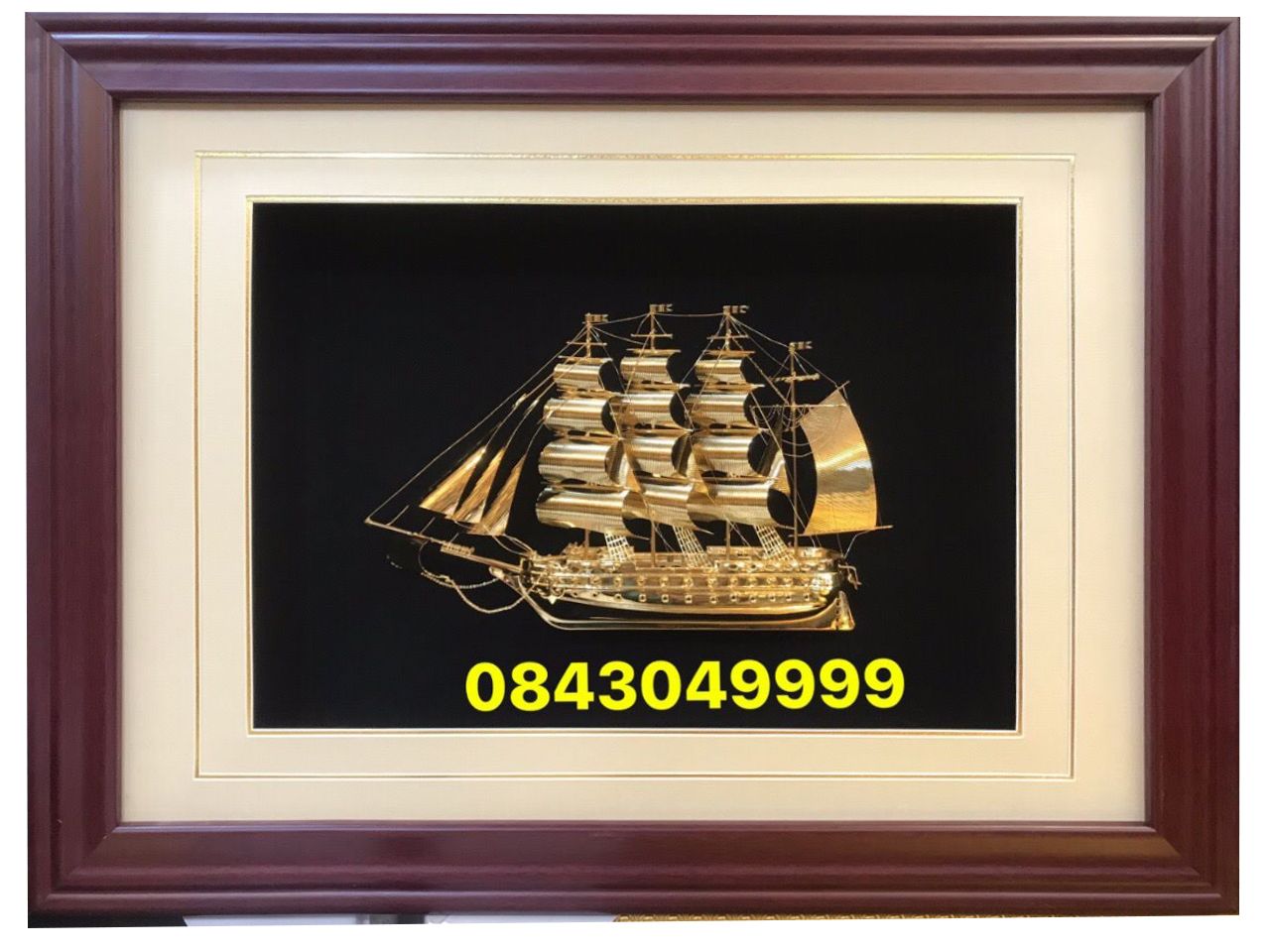 Tranh Thuyền Buồm Mạ Vàng 24K - H43