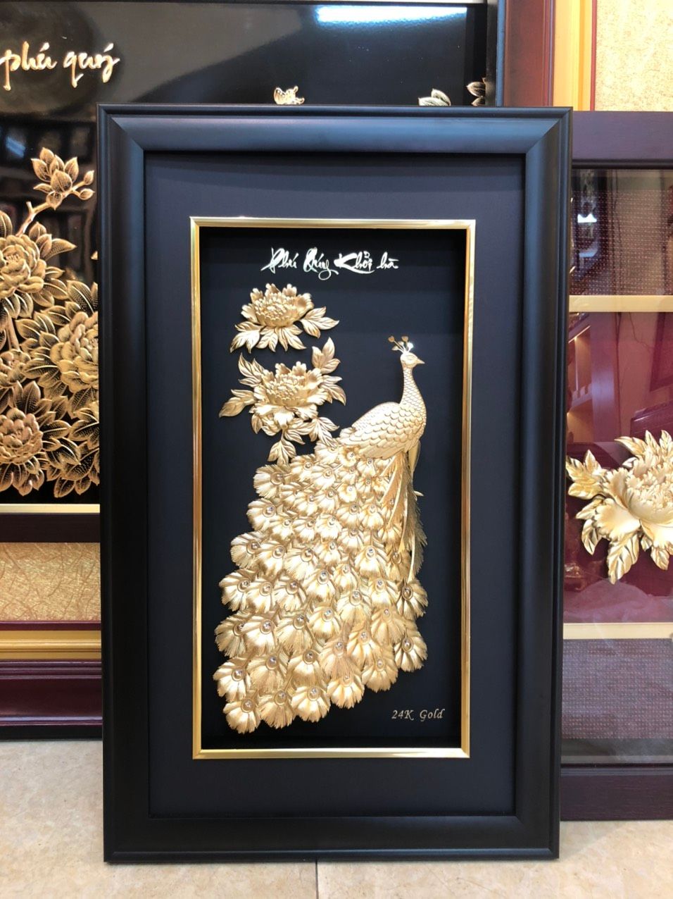 Tranh Phú Quý Khởi Hà Mạ Vàng 24K - 3658