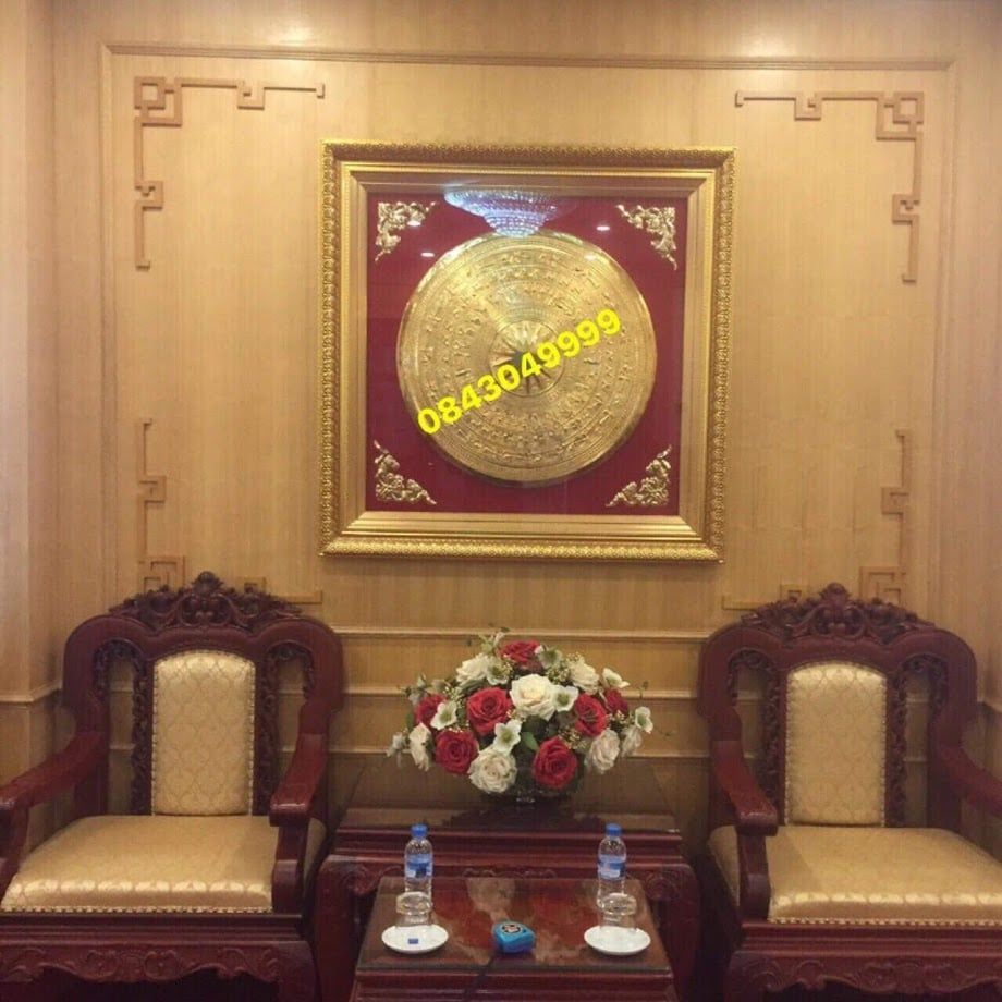 Trống Đồng Mạ Vàng 127x127
