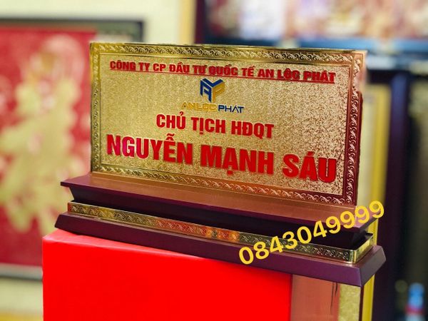  Biển Chức Danh Đồng Mạ Vàng An Lộc Phát 