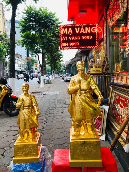  Tượng Trần Hưng Đạo Mạ Vàng 24K Cao 50 