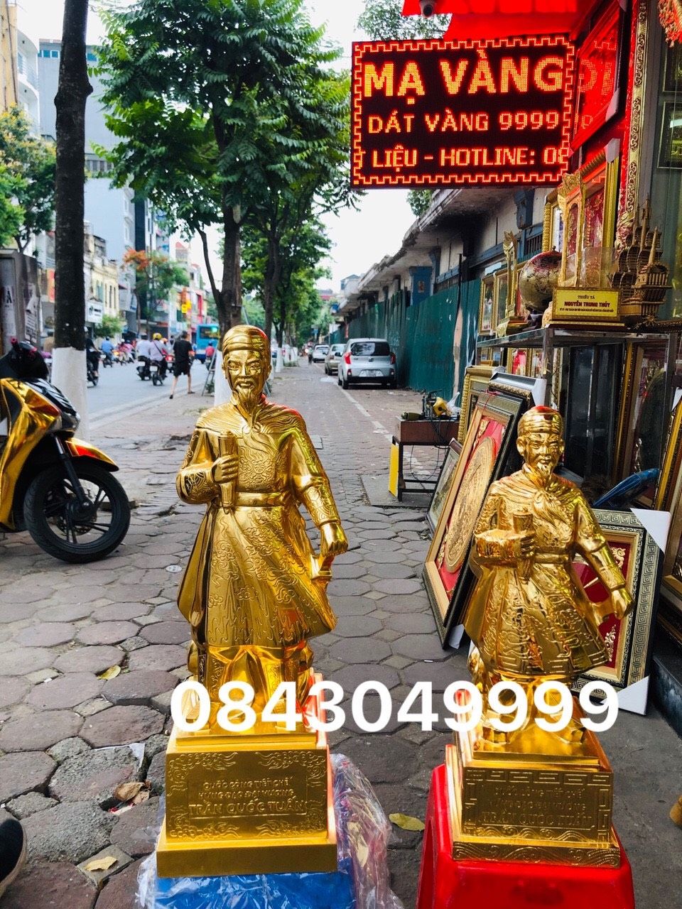 Tượng Trần Hưng Đạo Mạ Vàng 24K Cao 60
