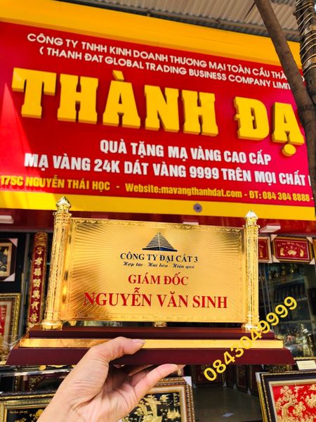  Biển Chức Danh Mạ Vàng 03 