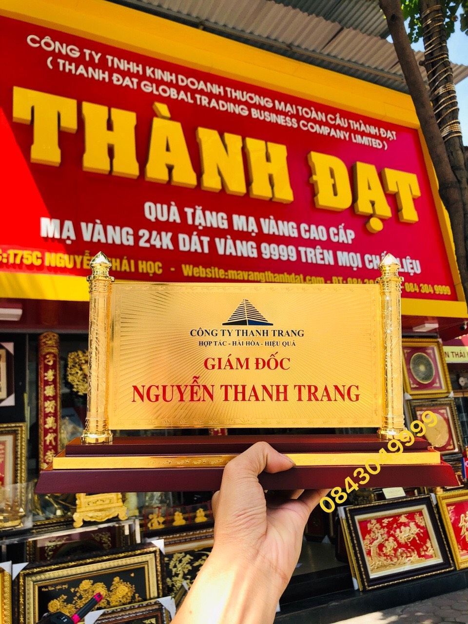  Biển Chức Danh Mạ Vàng 