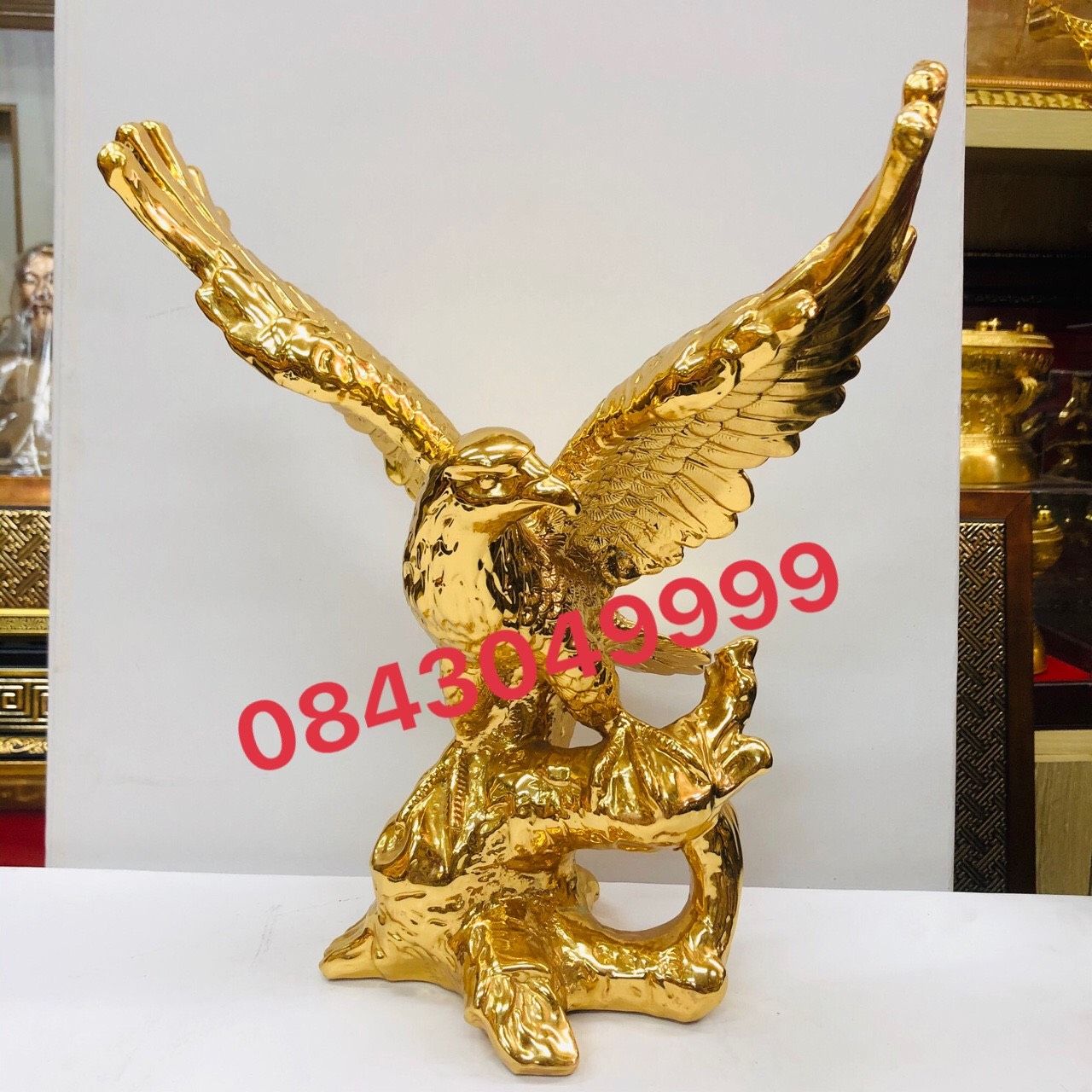 Tượng Đại Bàng Mạ Vàng 24K Cao 35