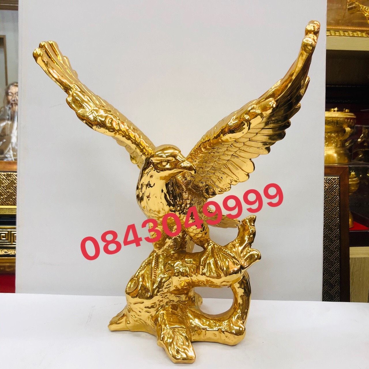  Tượng Đại Bàng Mạ Vàng 24K Cao 35 