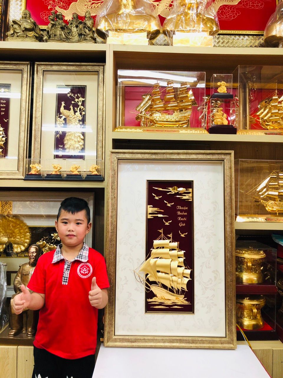 Tranh Thuận Buồm Xuôi Gió Mạ Vàng 24K - 6090