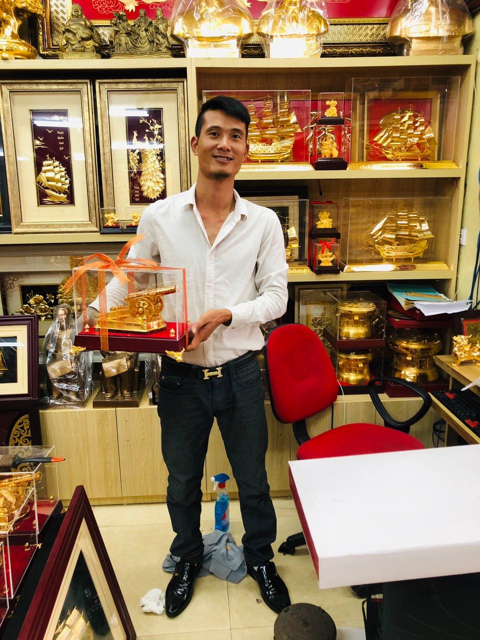 Pháo Thần Công Mạ Vàng 24K