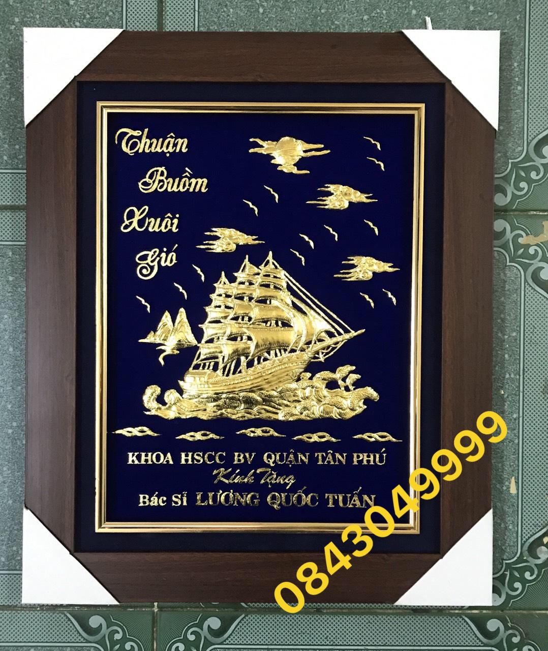 Tranh Thuyền Buồm Bằng Vàng 24K