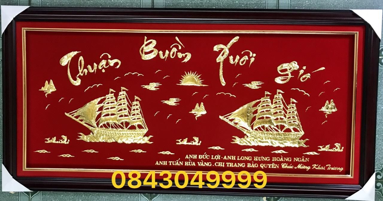 Tranh Thuyền Buồm Bằng Vàng 24K