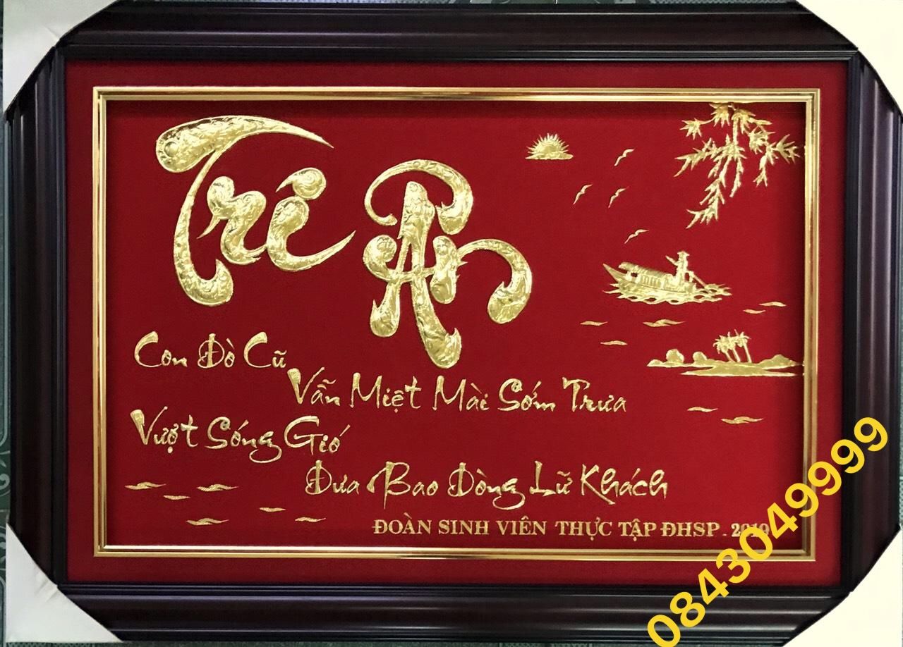 Tranh Tri Ân Bằng Vàng 24K