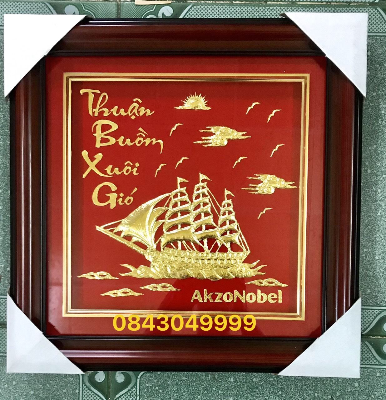 Tranh Mã Đáo Thành Công Bằng Vàng 24K