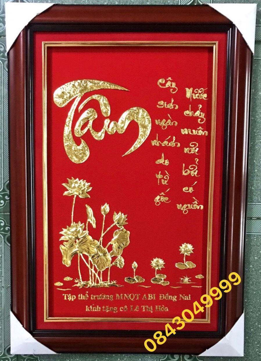  Chữ Tâm Bằng Vàng 24K 