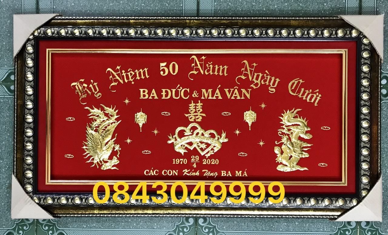  Tranh Kỷ Niệm 60 Năm Ngày Cưới Bằng Vàng 24K 