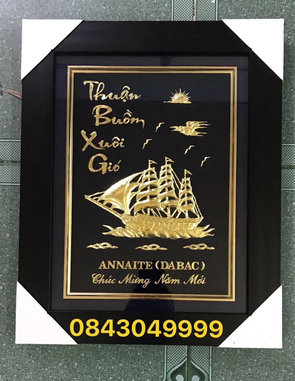 Tranh Thuyền Buồm Bằng Vàng 24K