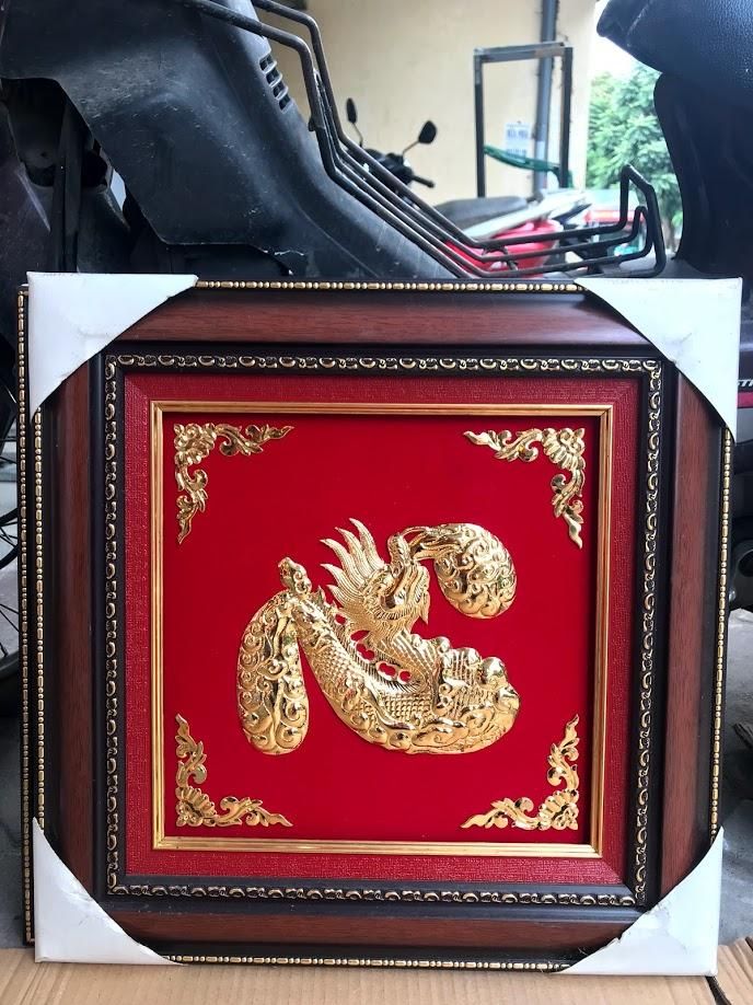 Tranh Chữ Tâm Mạ Vàng 24K - 46